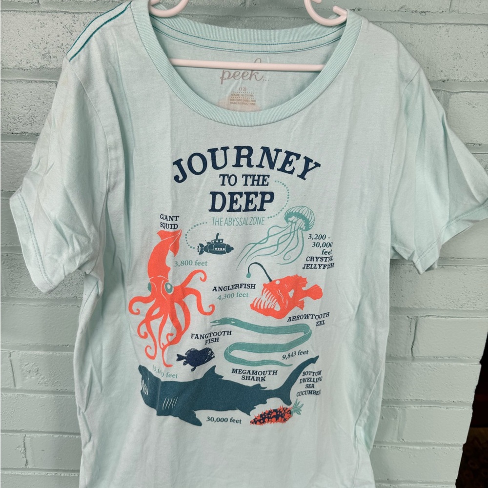 Peek Kids Ocean Adventure Graphic Tee - Light Blue